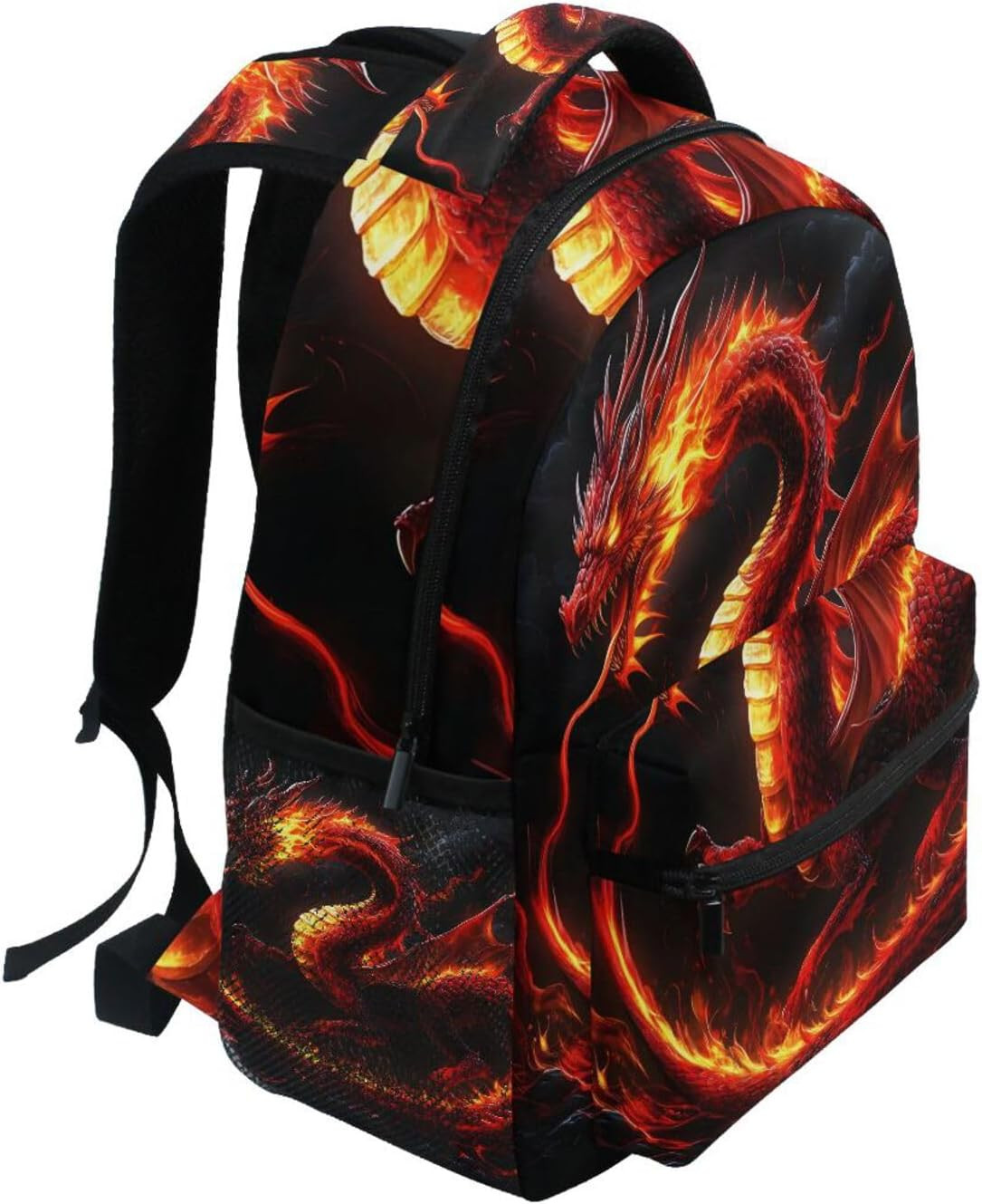 Fire Dragon Kid’S Shool Backpack for Girls Boys,Laptop Travel Backpack,16.9″ H