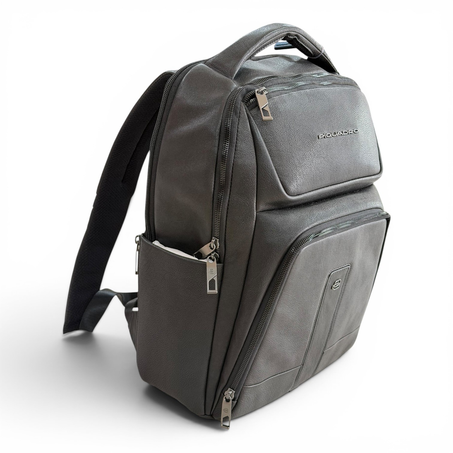 PIQUADRO men’s backpack leather backpack with computer made in Italy notebook