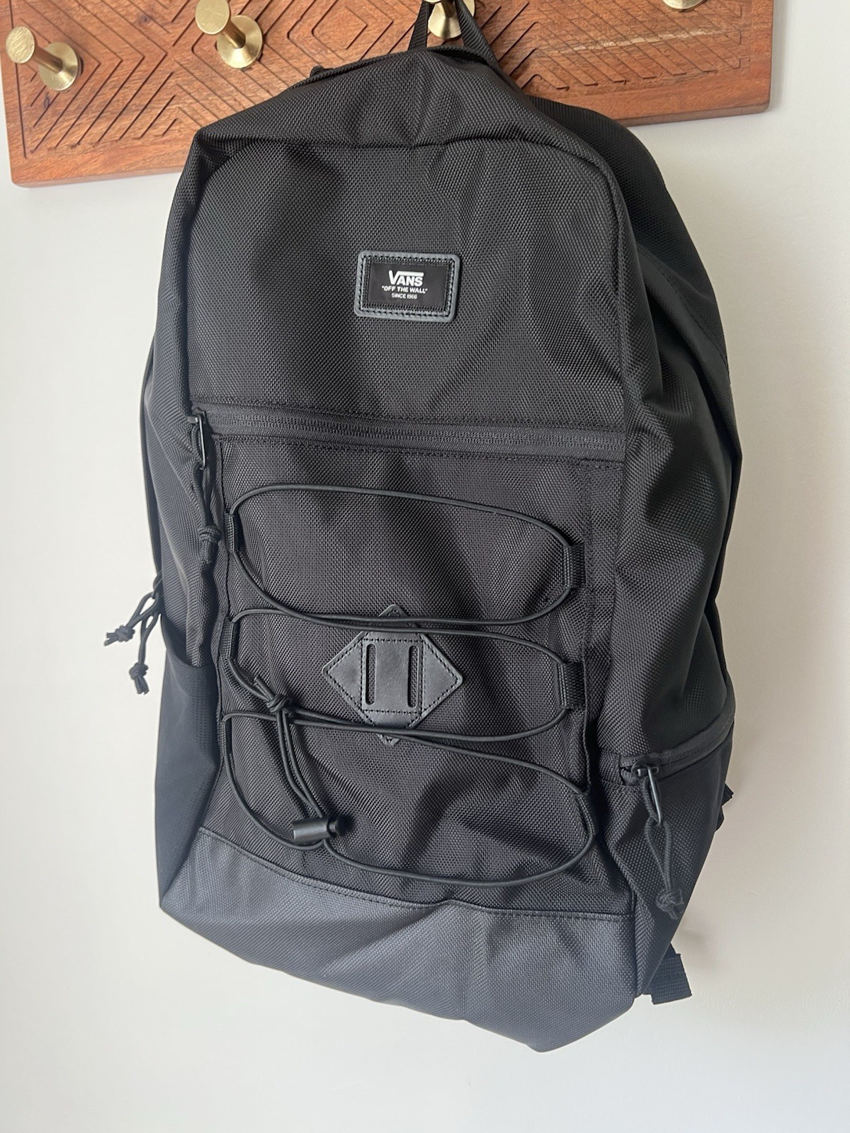 VANS Snag Plus Solid Black Backpack School Work Travel