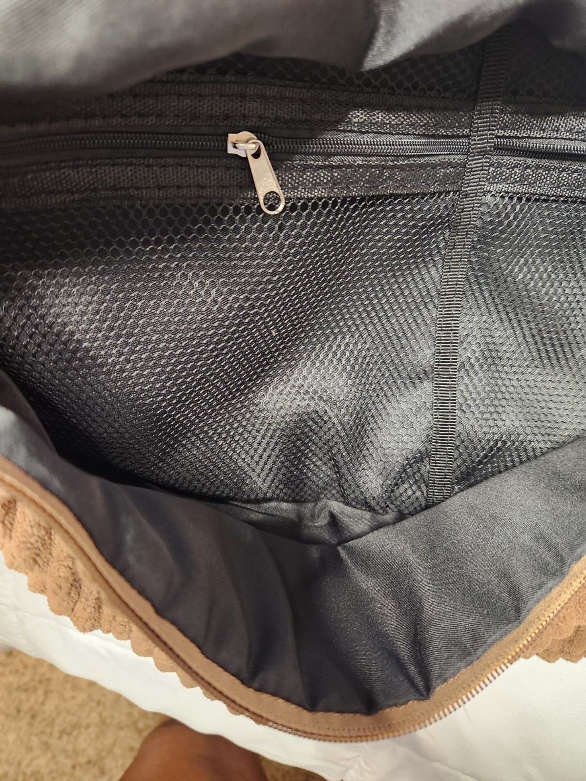 Brown XL Corduroy Fanny Pack /Sling Crossbody Zip Closure Adjustable Strap