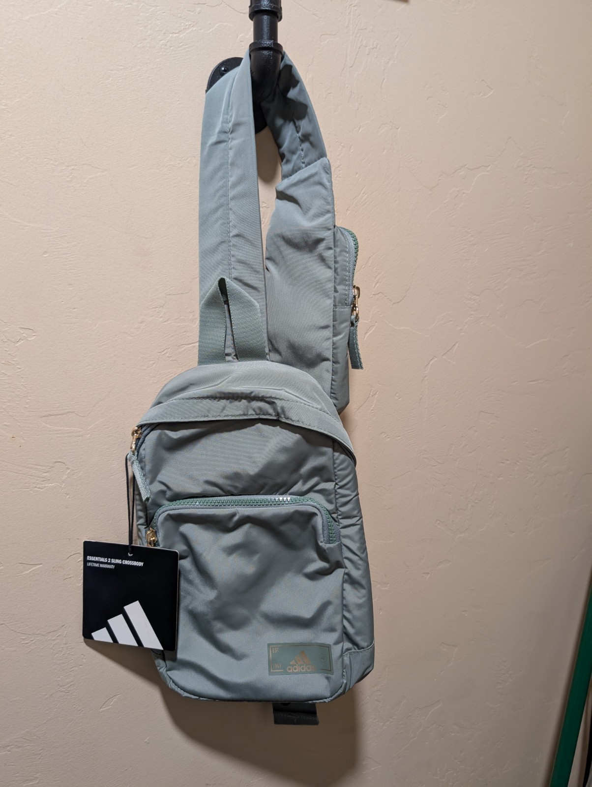 NWT Adidas Essentials 2 Sling Crossbody Sage Green Sling Bag