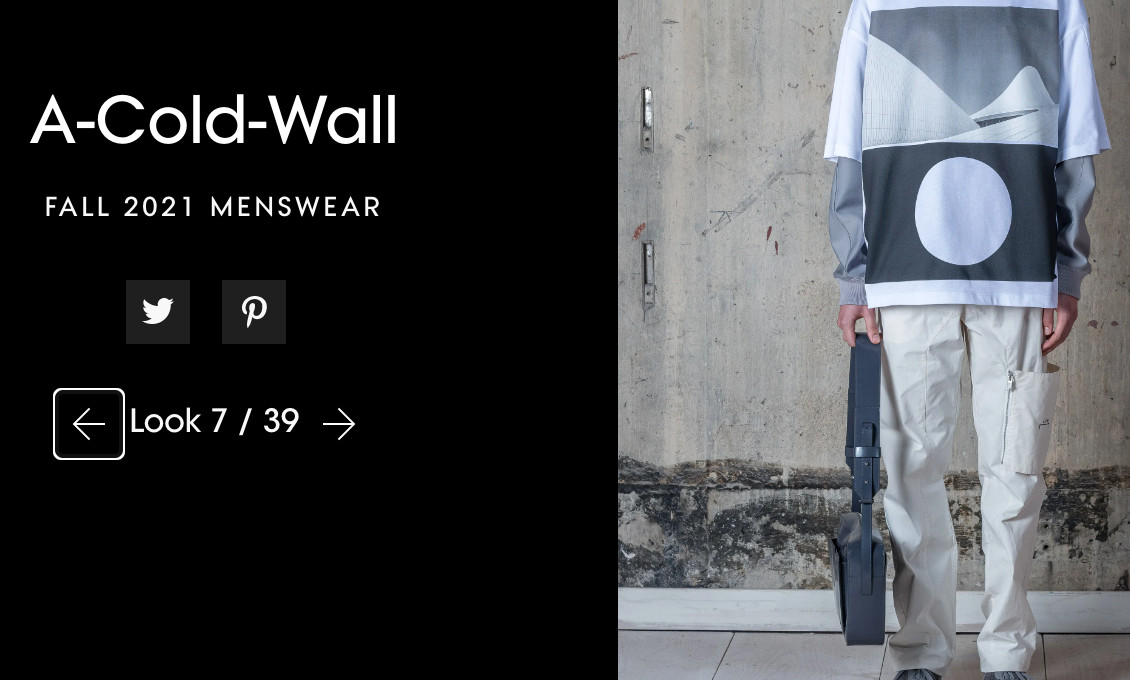 100% Auth A-Cold-Wall ACW Black Leather Bag Fall 2021 Menswear Collection