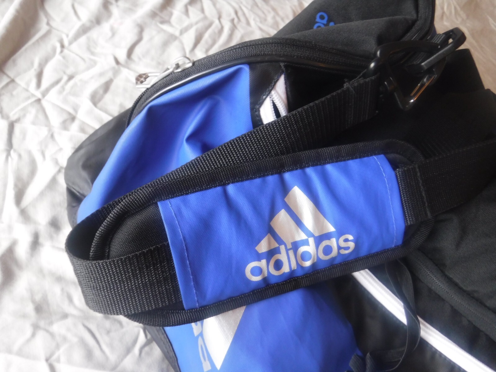 Adidas Hydro Shield Blue and Black Duffle Bag