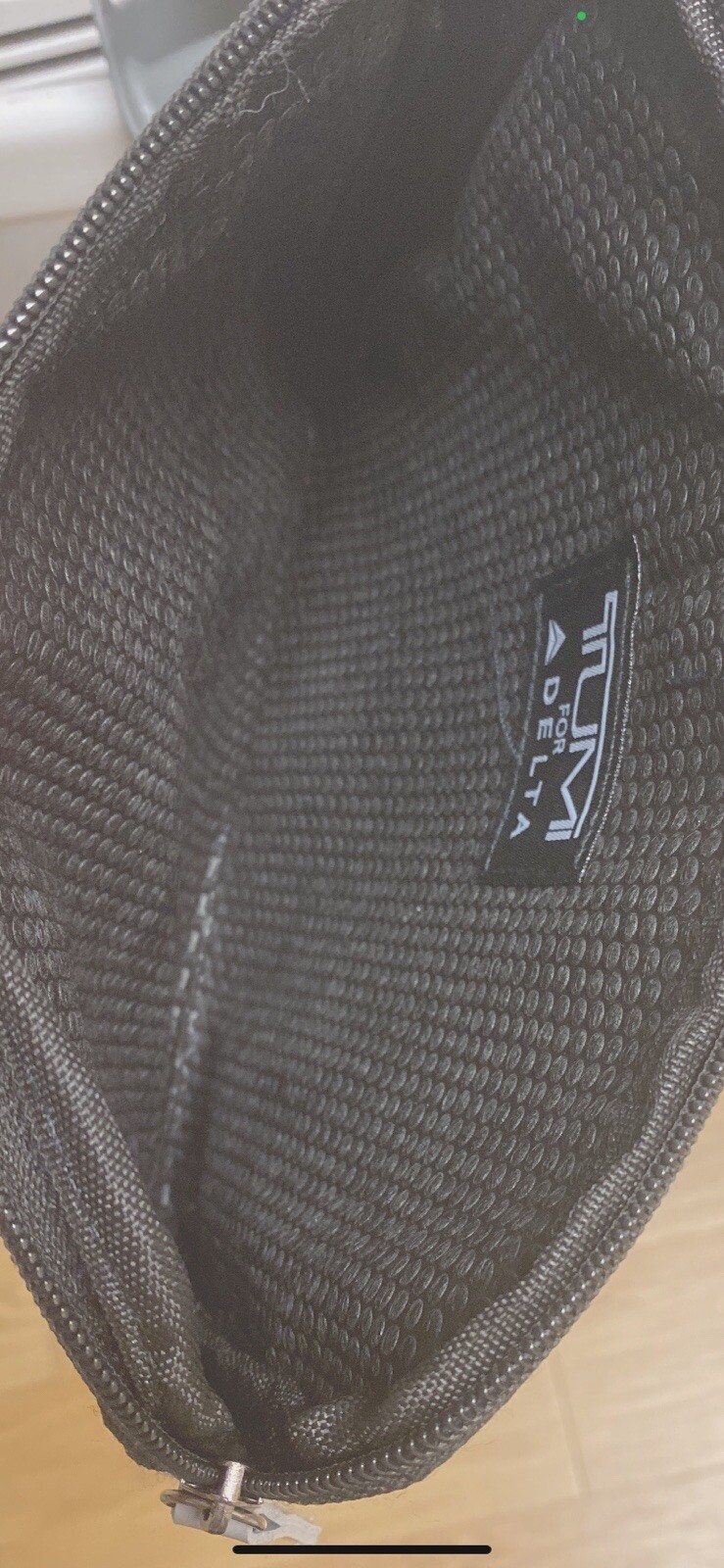 Tumi For Delta Travel Toiletry Zipper Pouch In Gray Set of 2