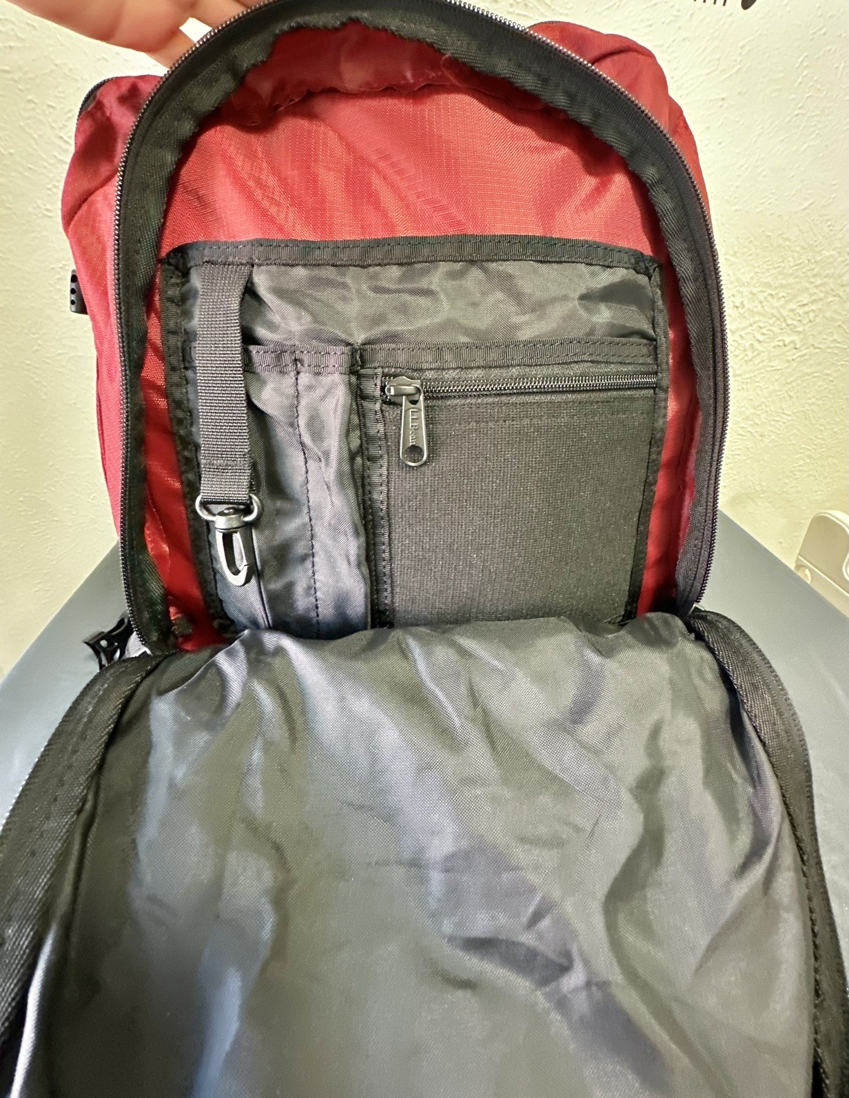 L.L. Bean Outdoors Hiking Backpack Black Red Unisex Classic Adventure Basic