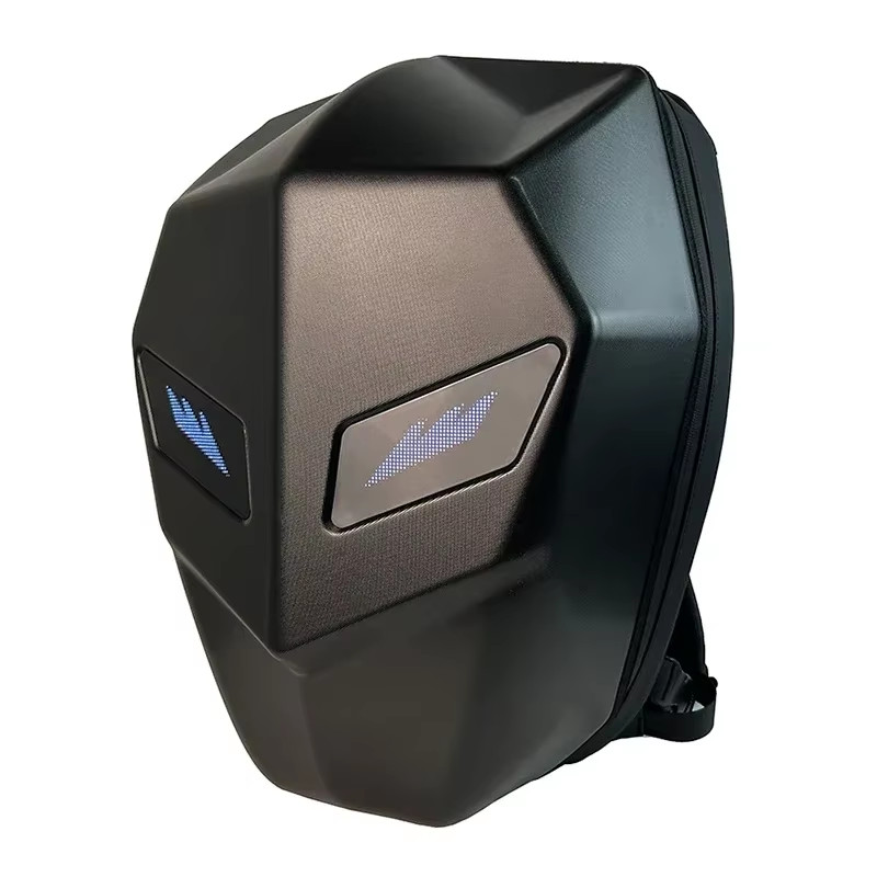 LED Backpack for Man Hard Shell LED Motorcycle Cycling Helmet Backpack for Woman