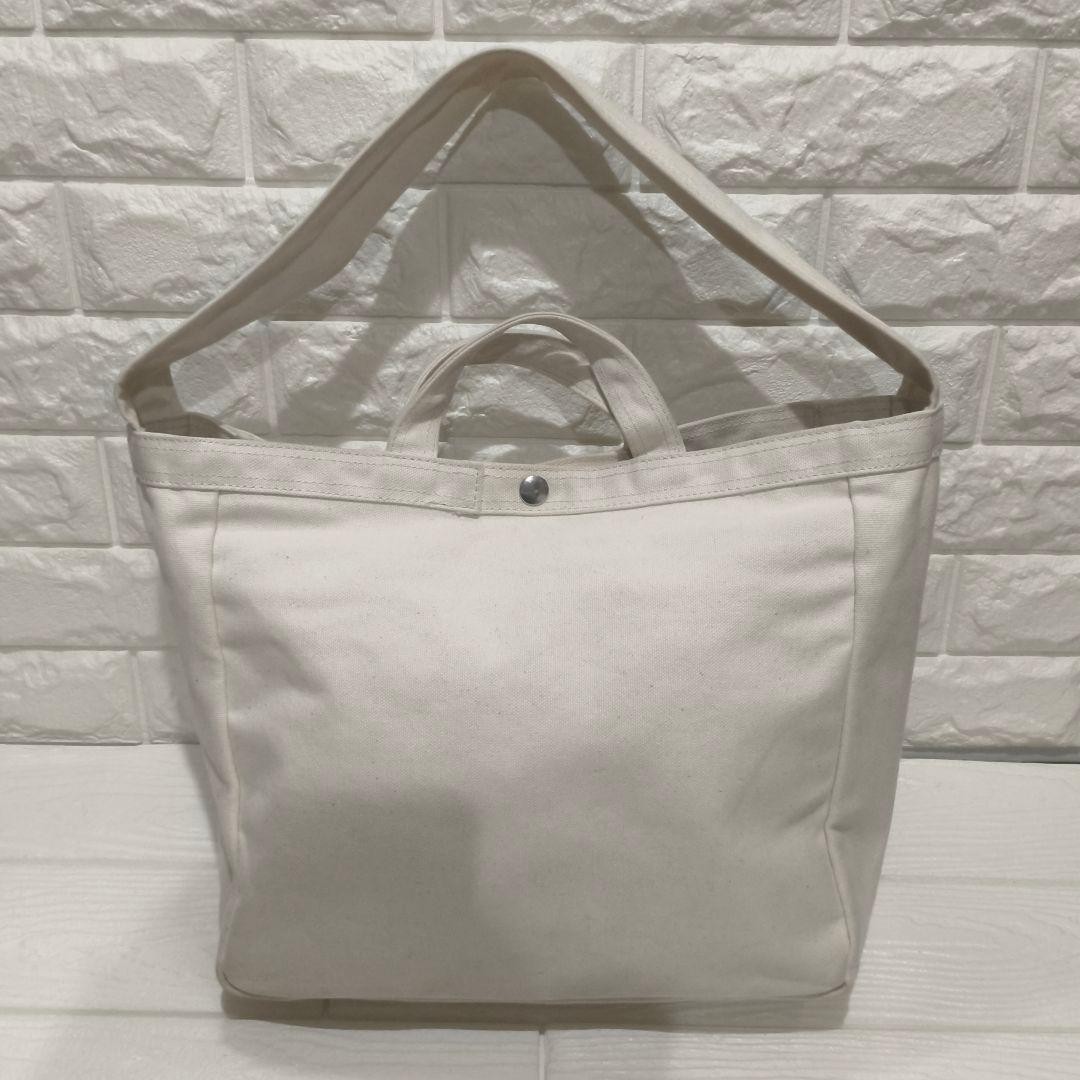 Authentic PORTER × COMME des GARCONS HOMME Canvas Tote 30cm x 45cm x 14cm White