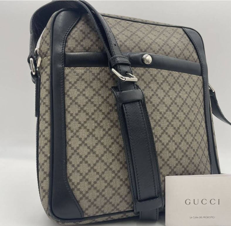 Gucci men’s crossbody Shoulder Bag PVC Leather Diamante Iconic 31×30×6.5cm