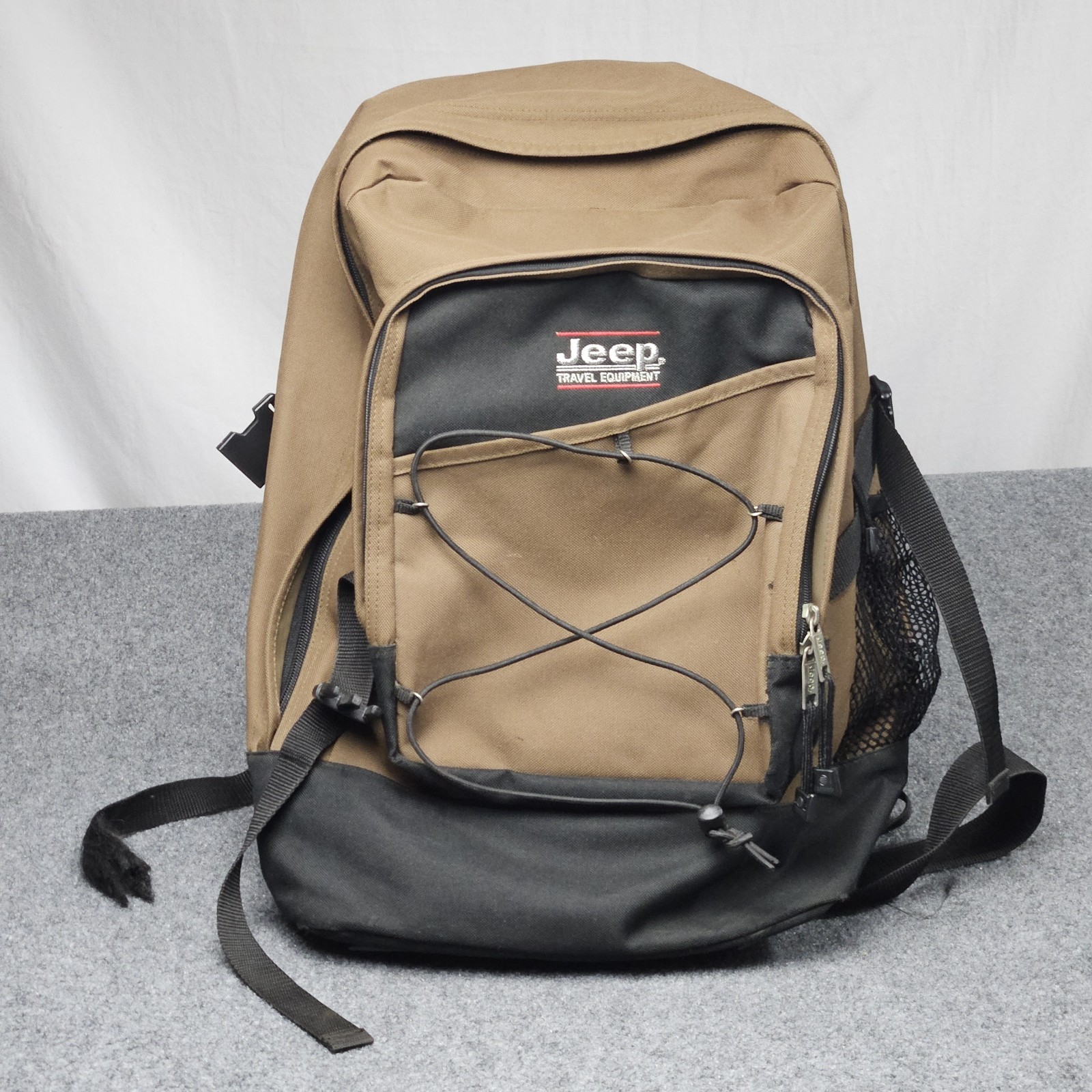 Jeep Backpack Brown Travel Equipment Canvas Bag Outdoor Wrangler Rubicon