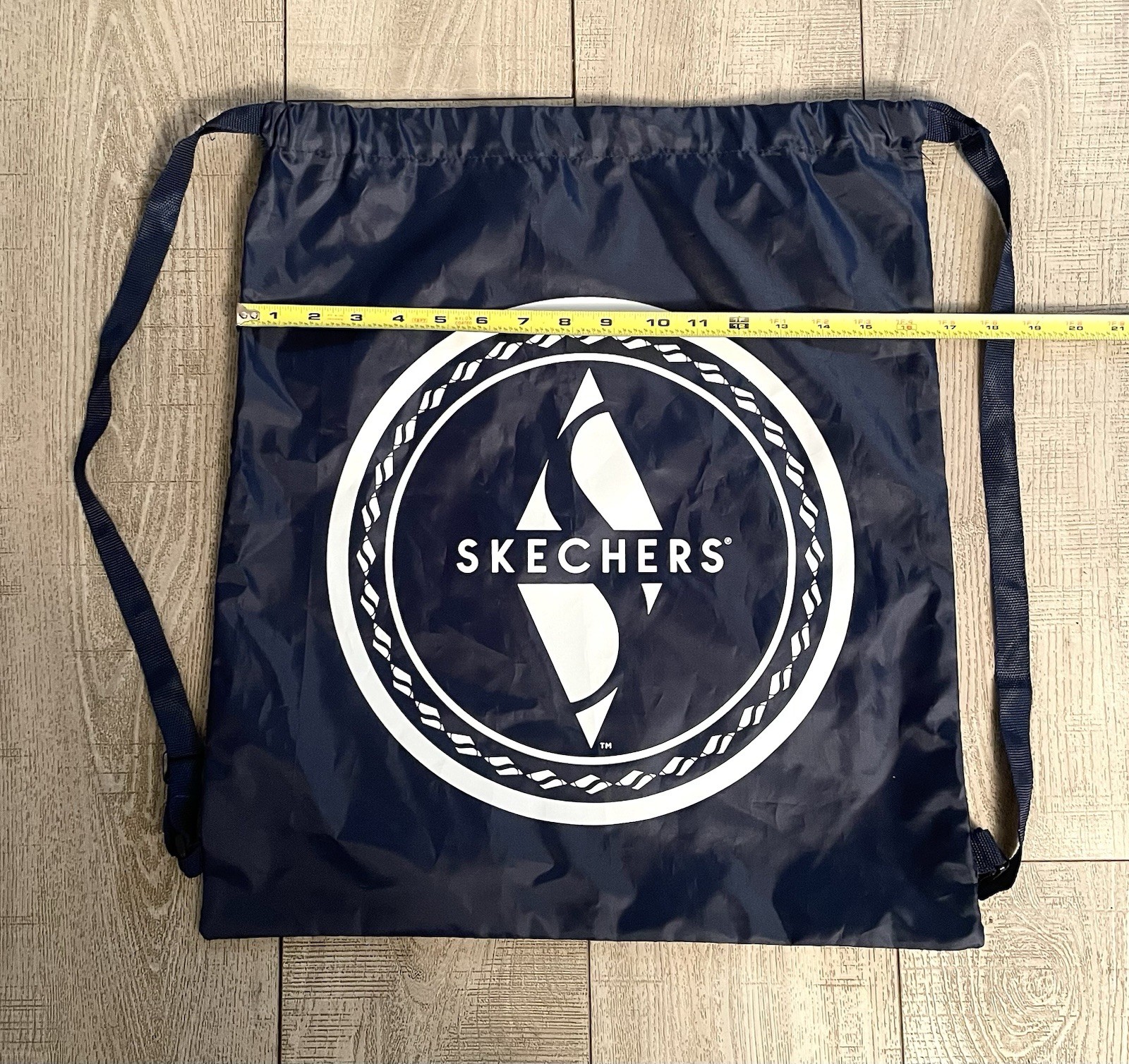 Skechers Brand Navy Blue Large Draw Sting Bag Backpack