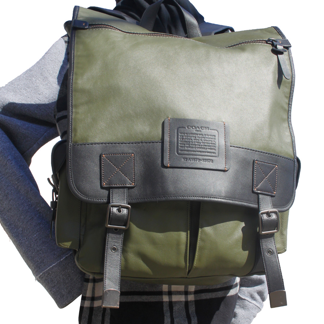 (COACH 32572) 1941 Scout Backpack, Army Green, Gunmetal Hardware