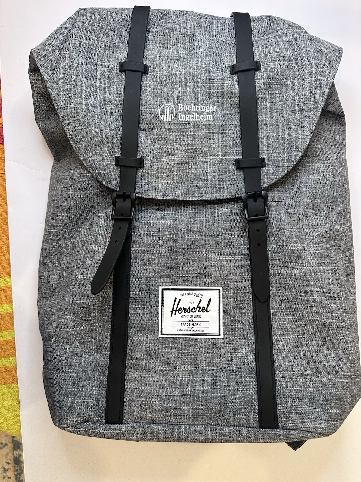 Herschel Retreat Backpack Raven Crosshatch Black Laptop Bag 15″ Padded Sleeve