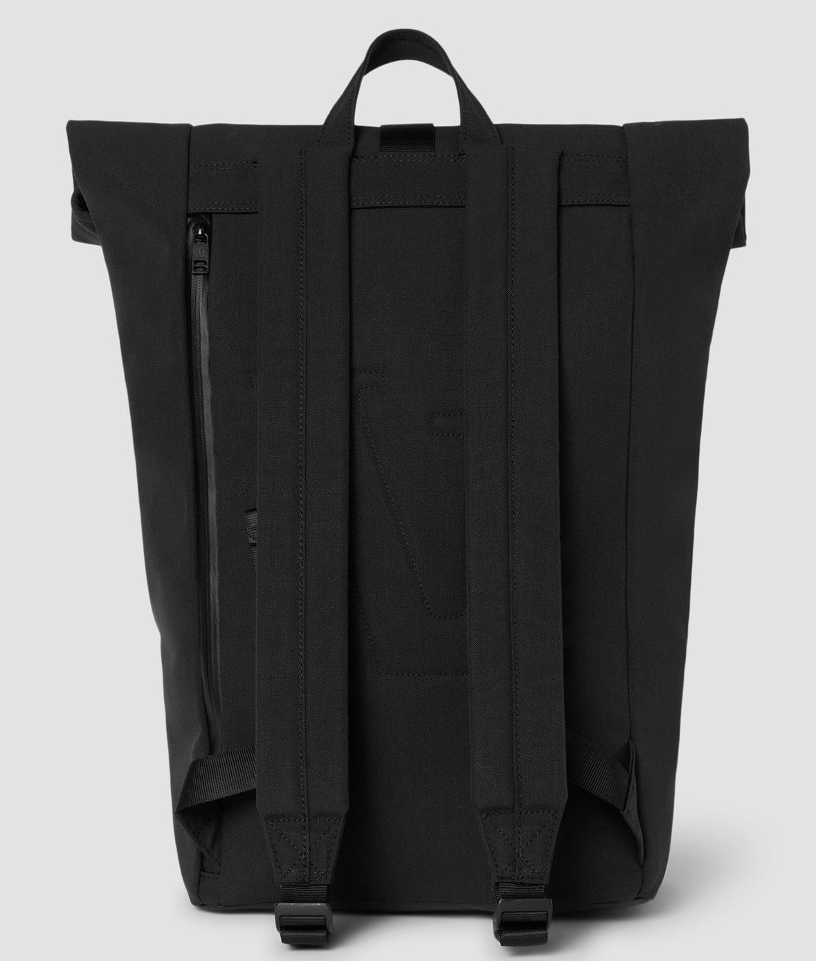 Vuori Black Roll-Top Backpack Buckle & Zip Closure Padded Straps $118 NWT