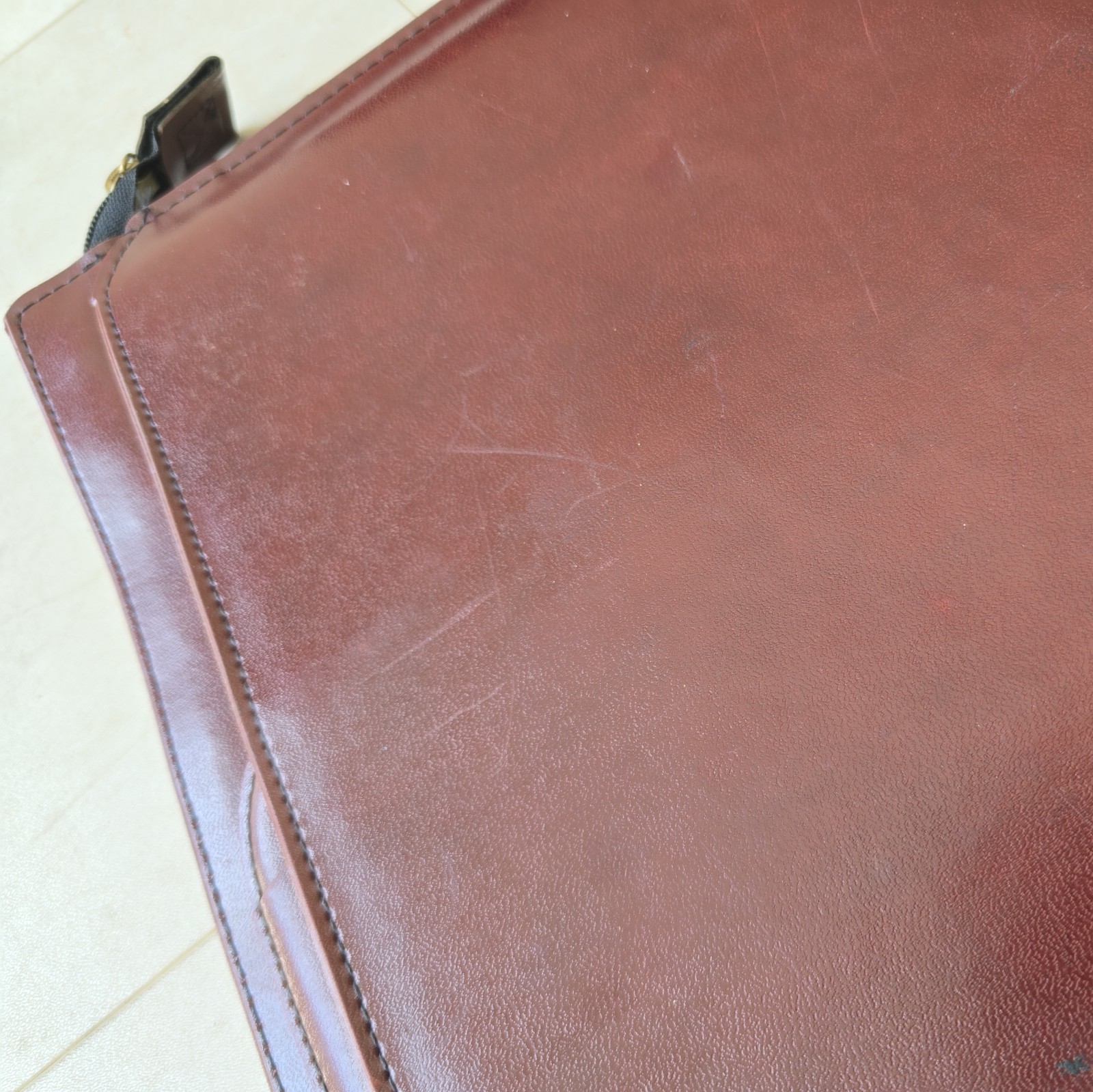 Vintage Hazel America’s Case Maker Briefcase Portfolio Zip close Burgan Bag USA
