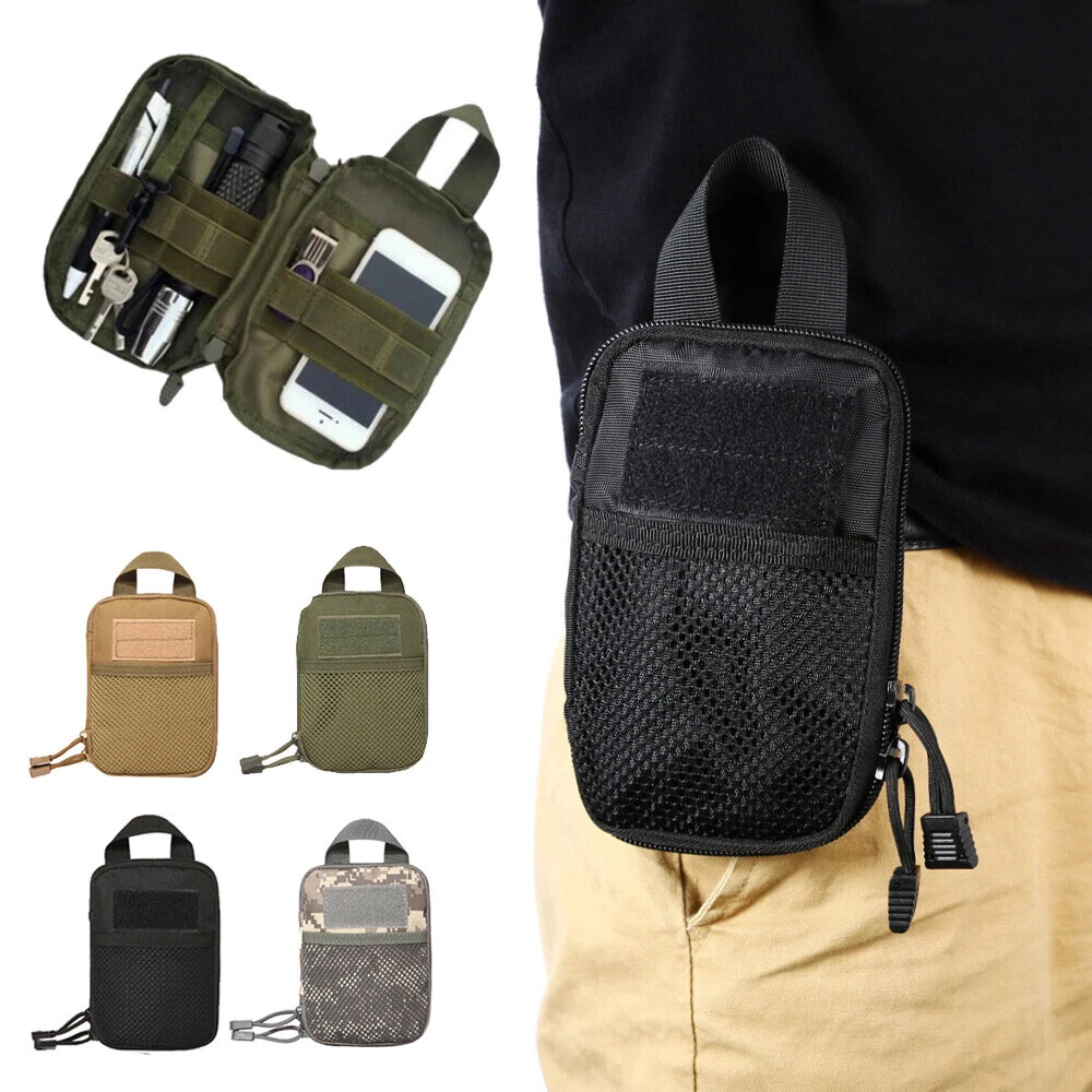 Tactical Molle Utility Bags Portable & Durable Nylon Pouch for Card Keybag Phone