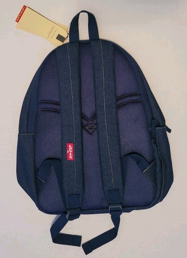 Levi’s Denim Backpack Blue Del Rey Laptop Sleeve Travel Work School Bag NWT