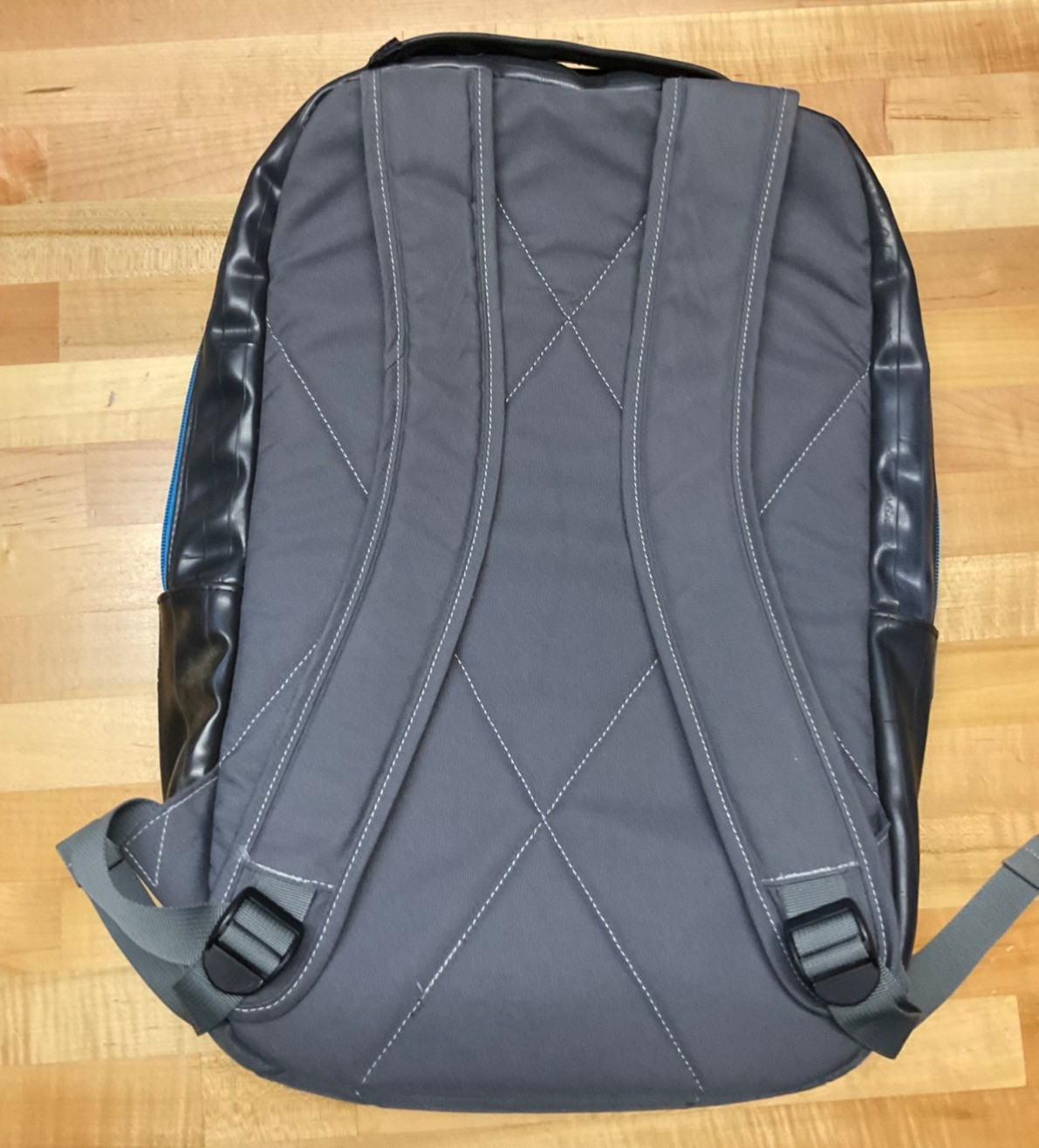 Alchemy Goods Brooklyn Backpack Blue Trim Rubber Laptop Shoulder Bag Upcycled