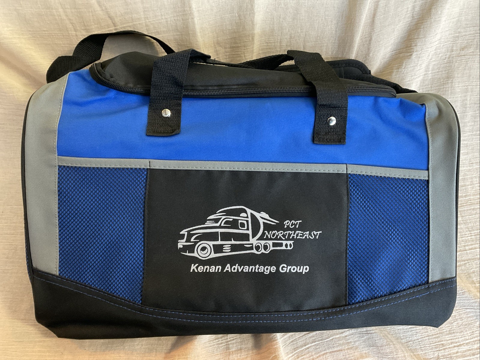 Hit Duffle Bag With Kenan Advantage Group Printed On It