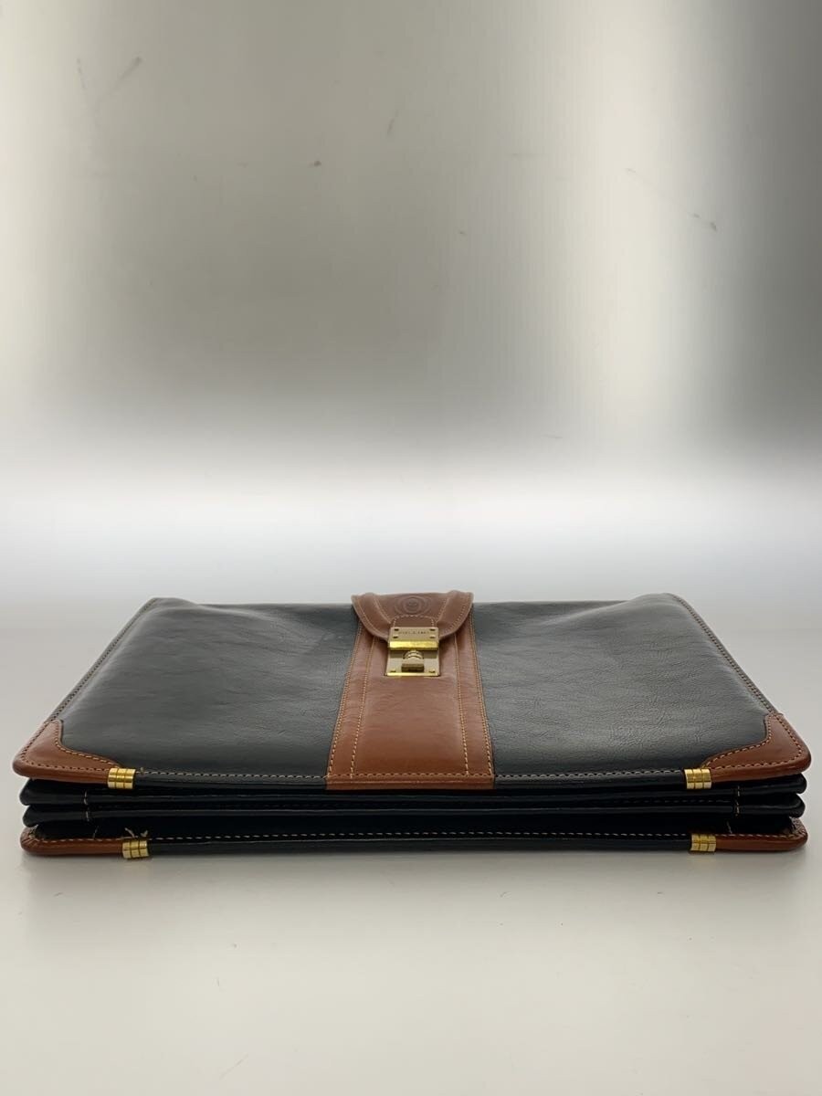 Pollini Briefcase Leather BLK Two-tone ? NULL ?