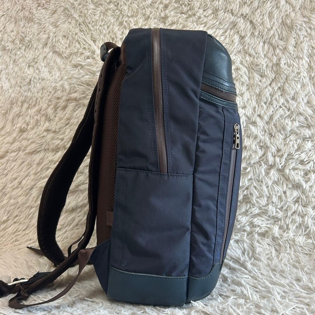 Master-piece STREAM Navy Nylon Leather Business Backpack Large Japan 42cm