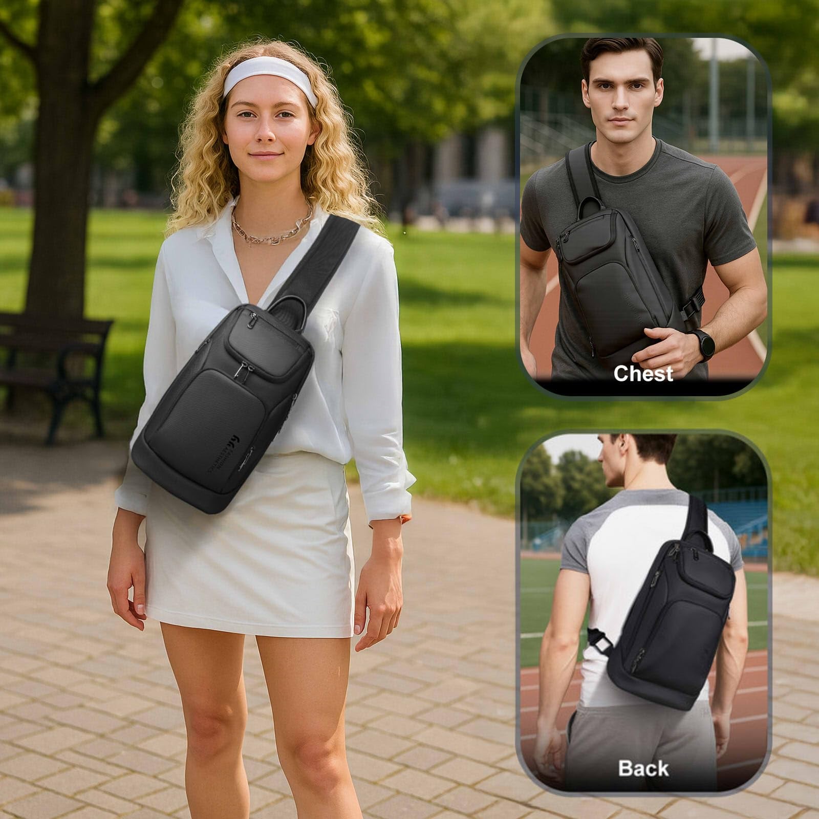 Sling Bag for Man, Waterproof Utility Crossbody Bag