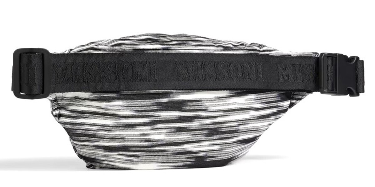 MISSONI ‘Space-Dyed Crochet-Knit Belt Bag’ Men’s Waist Bum Cross Pack b/w *NWT*