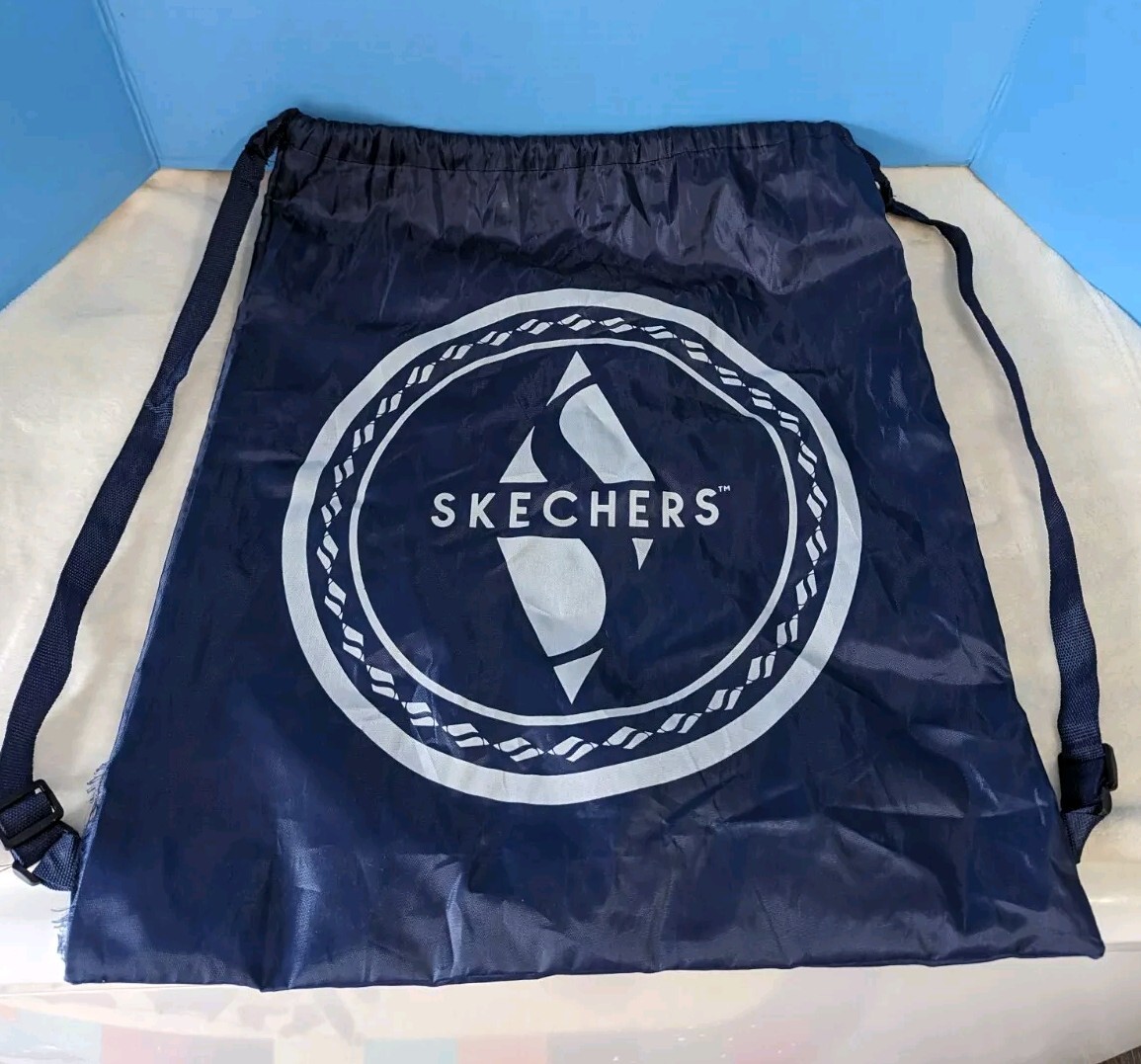 Skechers Nylon Drawstring Bag Backpack Lightweight Gym Bag Tote Sack 17″ x 20″