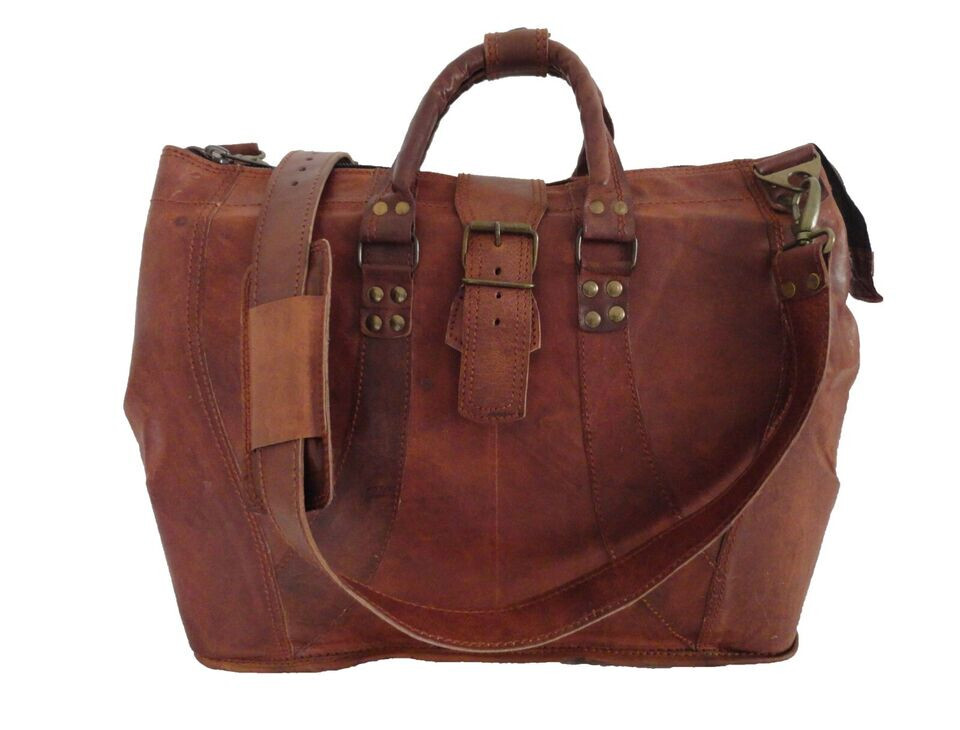 Vintage Leather Doctor’s Bag Nurse Medicine Handbags Laptop Briefcase Tools Cas