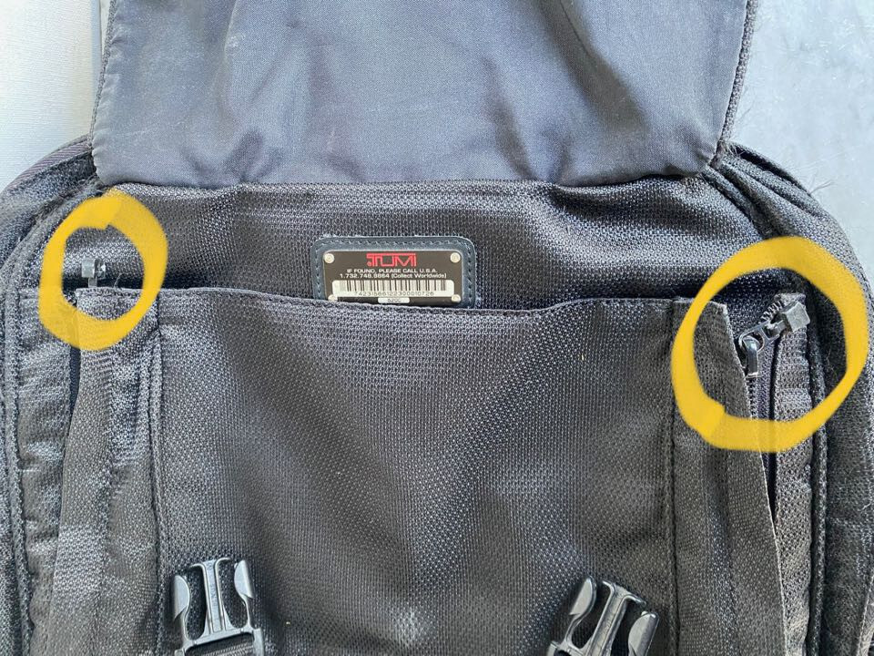 TUMI T2 Laptop Backpack. Ballistic Nylon & Leather