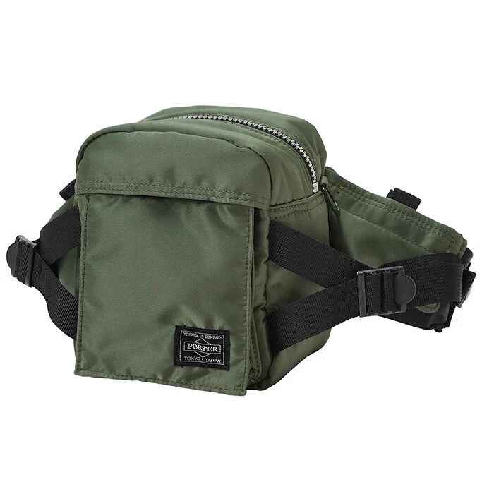 PORTER PX TANKER Nylon FANNY PACK 376-08391 SAGE GREEN Hip Bag Yoshida & Co.