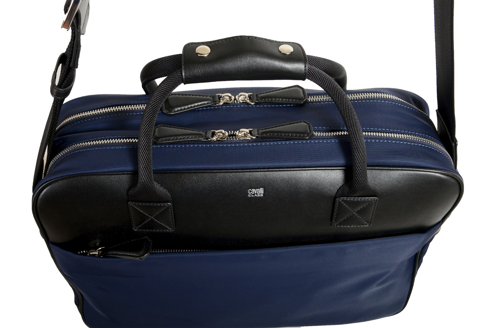 Cavalli Class Men’s “Hunter” Navy Blue Briefcase Bag