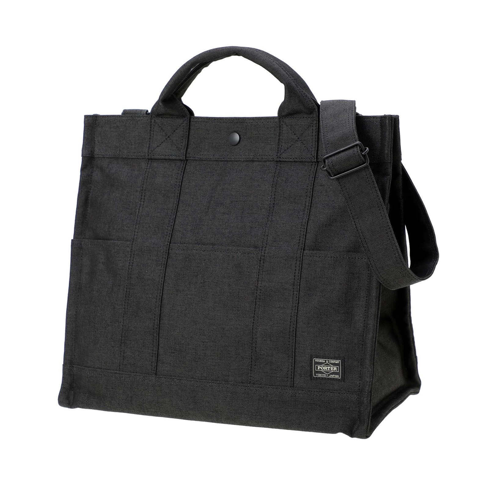 PORTER SMOKY 2WAY Tote Bag, Black