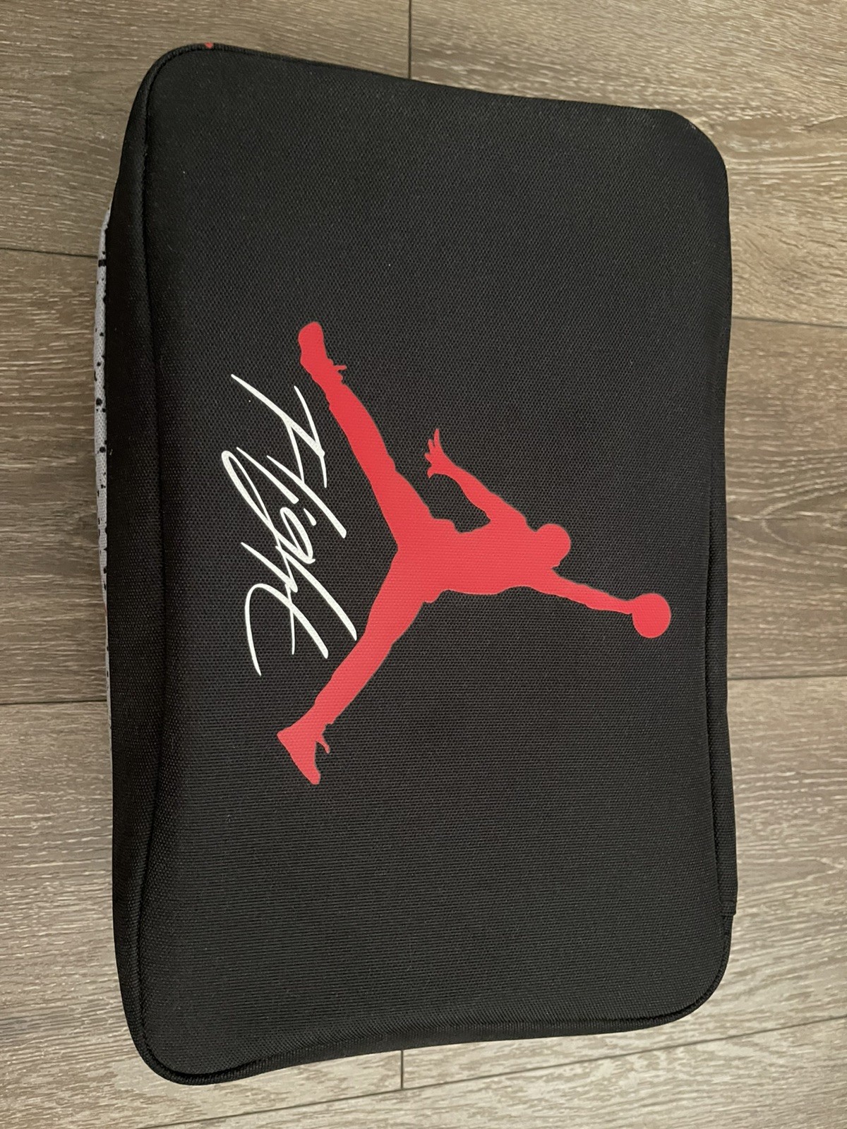 Nike Air Jordan Jumpman Black / Wolf Grey Cement Print Shoe Box Storage Bag