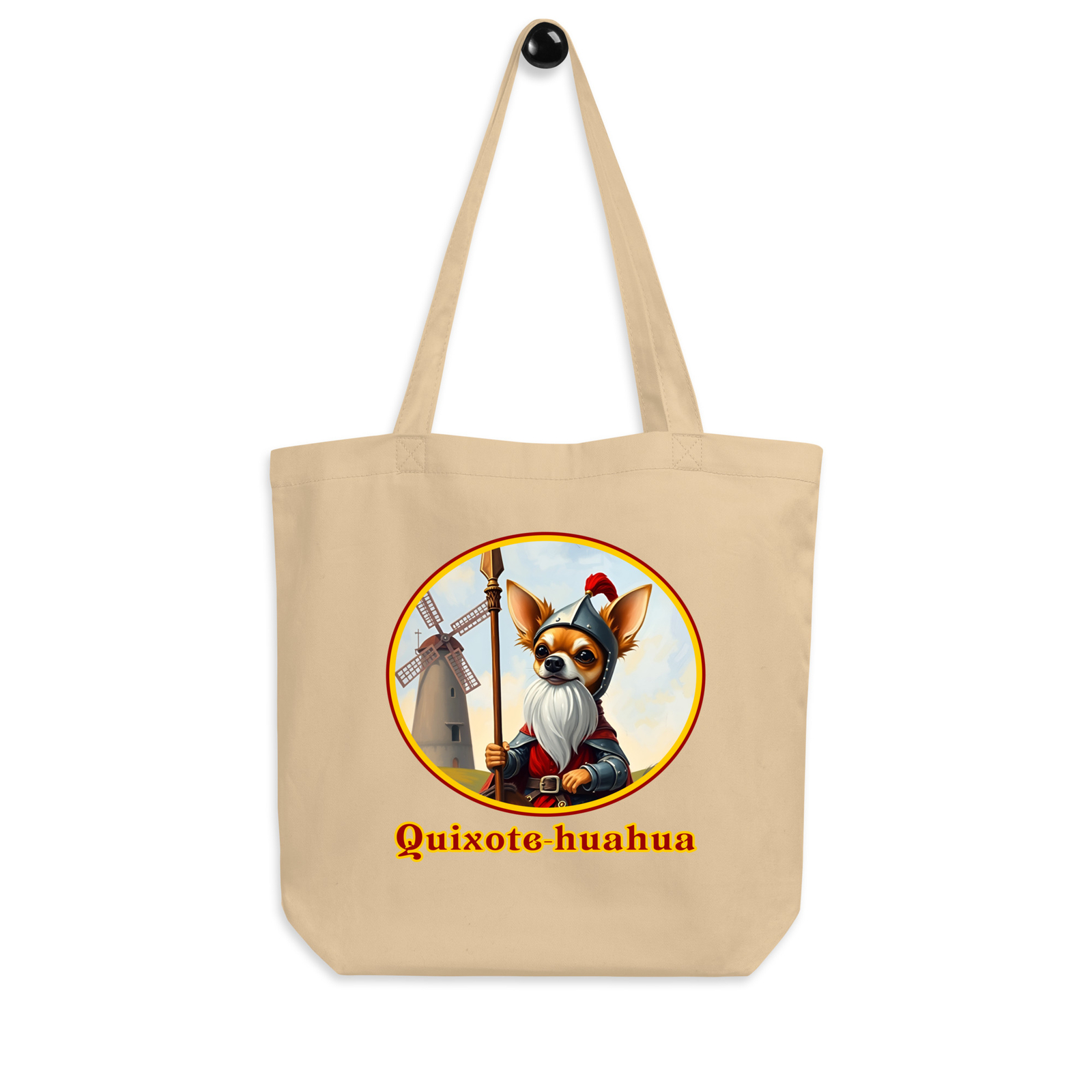 “Quixote-huahua” Eco Tote Bag Cute Chihuahua Spain Knight Pet Dog Puppy