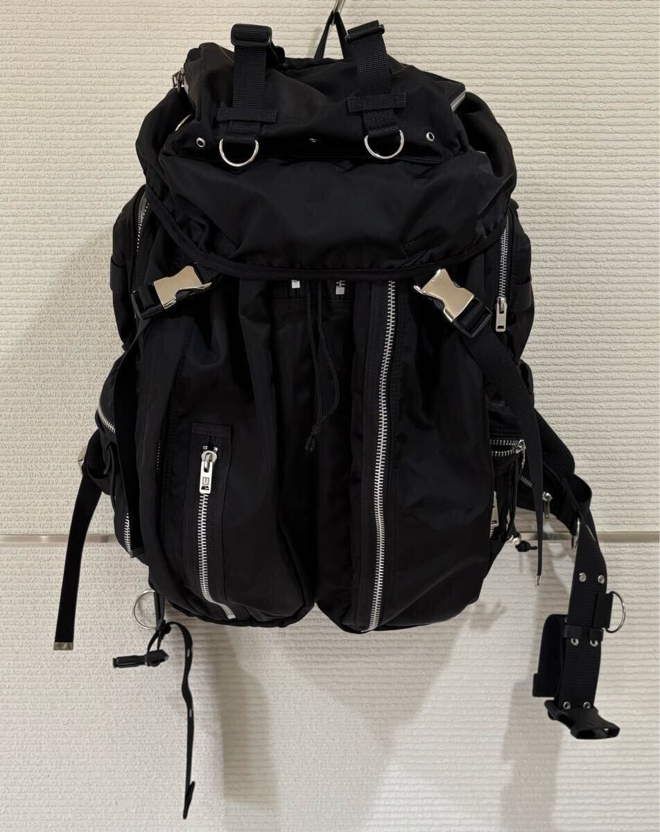 Used 2019 Undercover Multi-Pocket Nylon Backpack Black H 55 × W 43 × D 17cm