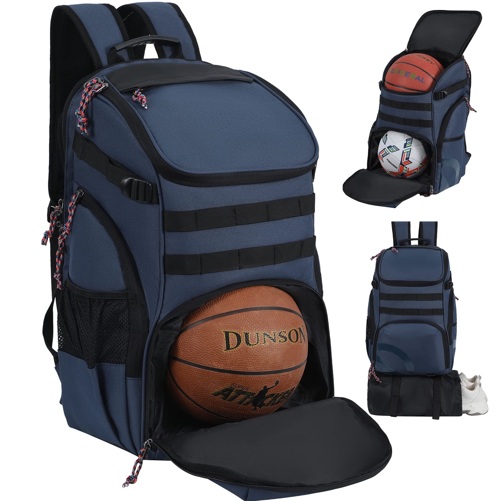 Basketball Bag Backpack with Ball Holder Multi-Sport Backpack for Soccer Voll…