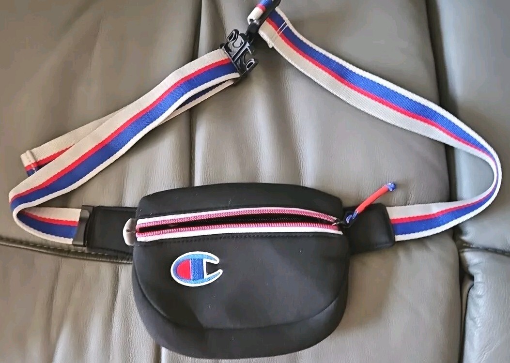 VTG Champion Attribute Waist Bag Fanny Pack Attribute Dark Gray Logo