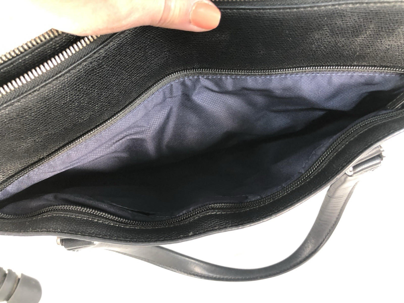 TUMI 79391D Sinclair “Nina” Saffiano Commuter Briefcase Business Black Leather