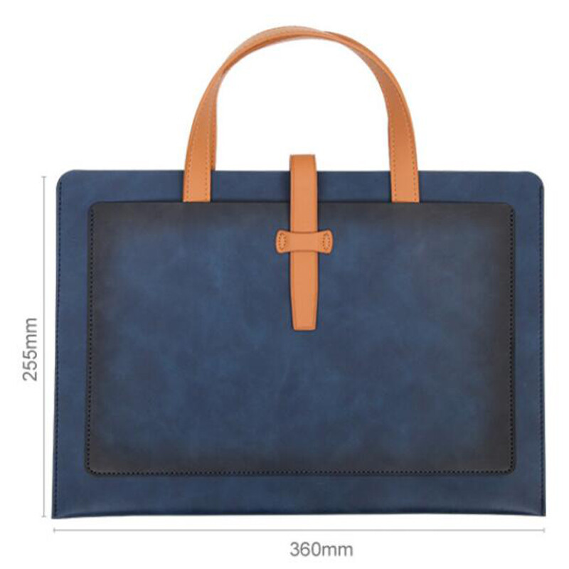 Official Business Document Bag Handheld File Bag PU Leather Waterproof Briefcase