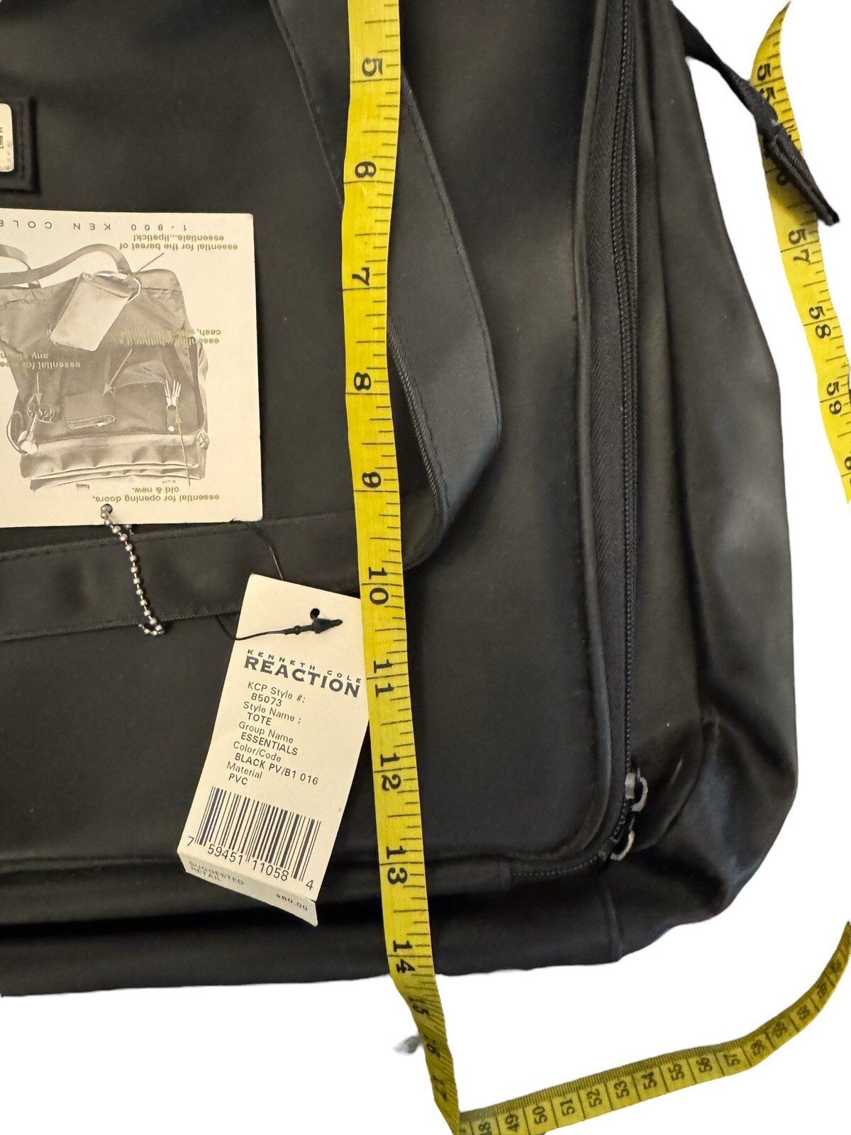 Kenneth Cole Reaction Attache Messenger Brief Black With Diddy Bag ￼