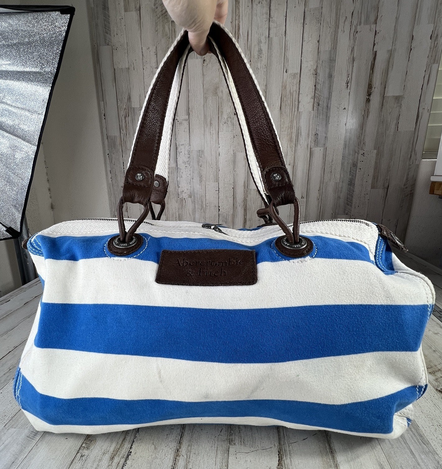 Y2K Abercrombie & Fitch Duffle White Striped
