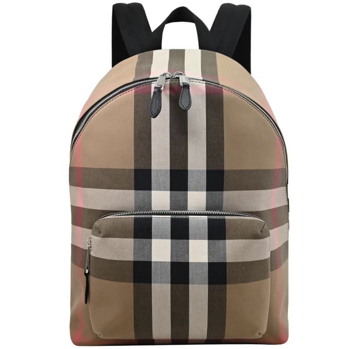 NWT Burberry Taupe Brown IP Check Jeff Men’s Canvas Backpack – $1350 Retail