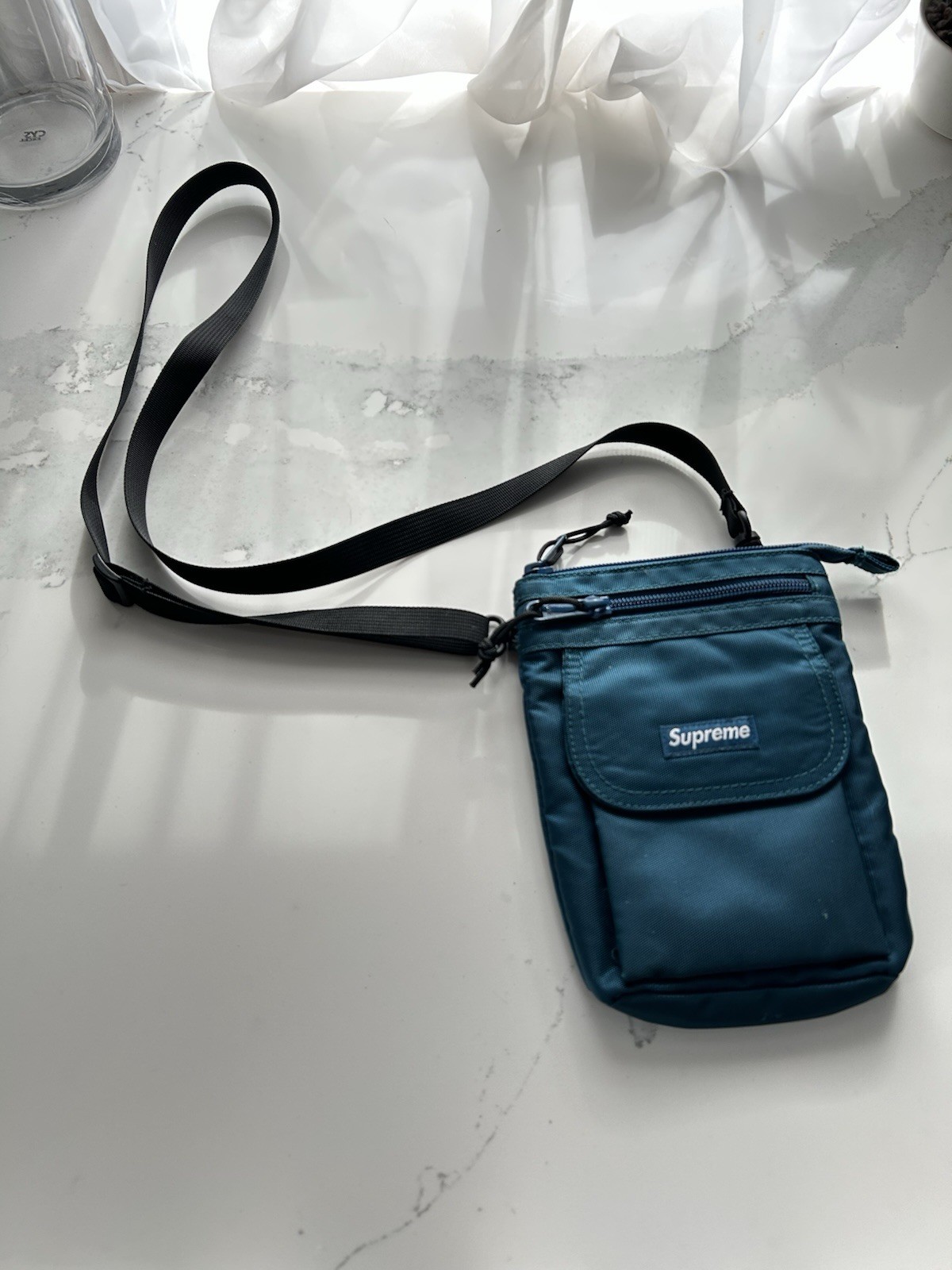 FW19 Supreme shoulder bag utility pouch Cordura nylon teal