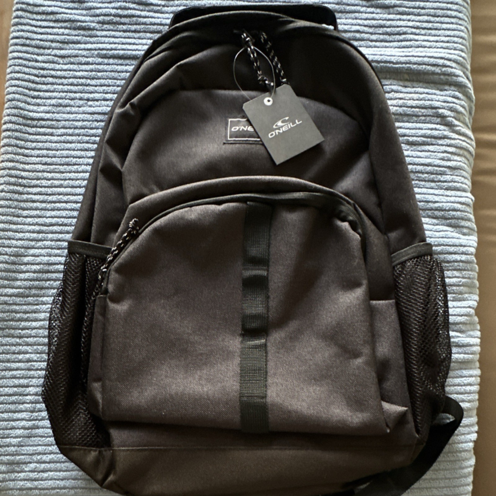 O’Neill Men’s Black Instinct Backpack Zip Closure Outer Pockets One Size