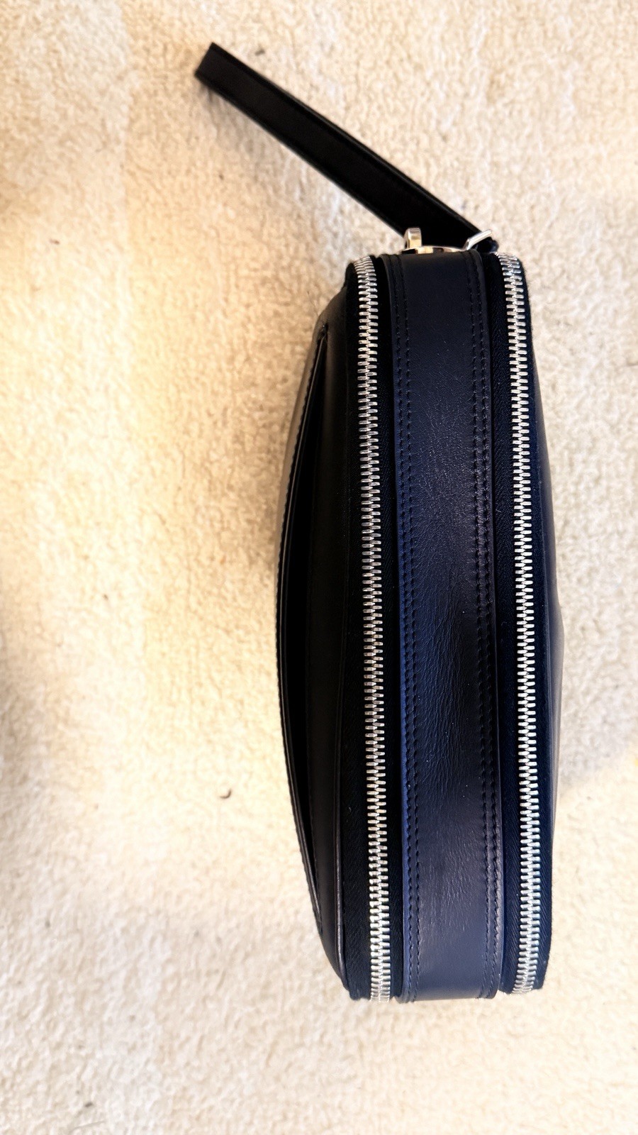 Bally Men’s Black Leather Portfolio Clutch Wallet Brand New Made In Spain