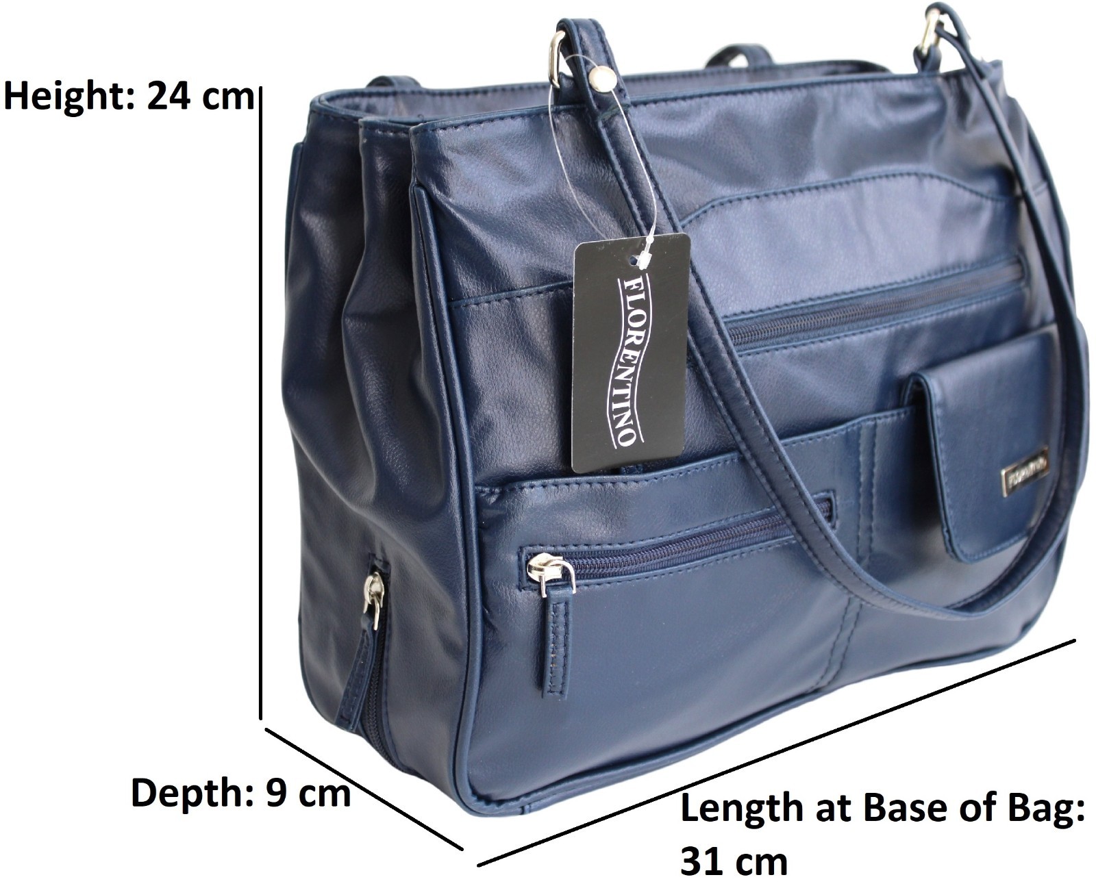 Multi Compartment Handbag. Colours: Black, Navy, Taupe or Bone. Style No: 4291