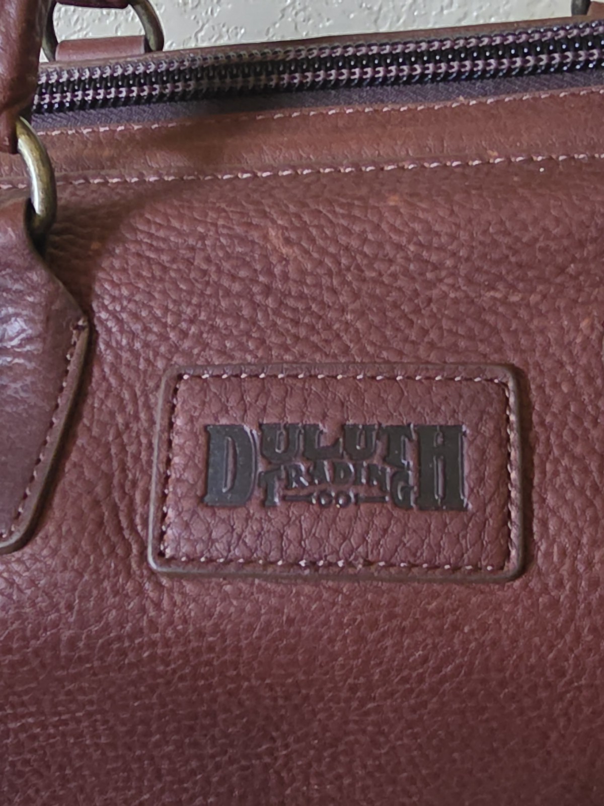 Duluth Trading Lifetime Leather Doctor Bag Brown Utility Duffle USA Full Grain