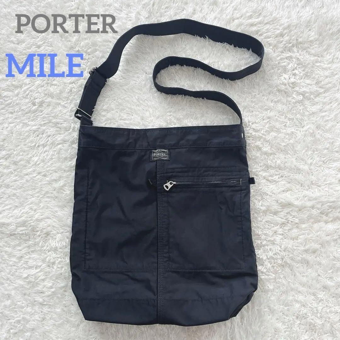 Authentic Porter Yoshida Kaban MILE Shoulder Bag Black 34cm x 31cm x 6cm Mens Ba