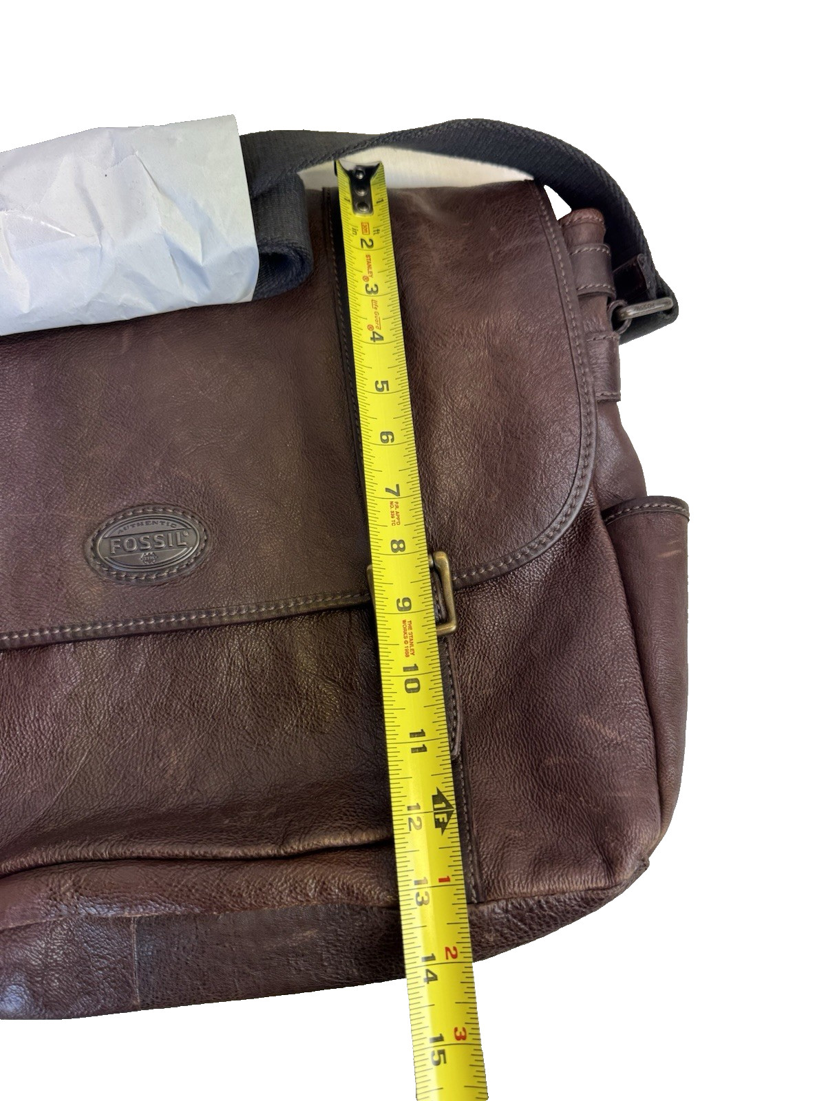 Fossil Estate Brown Leather Messenger/Shoulder/Laptop Bag – EXCELLENT CONDITION!