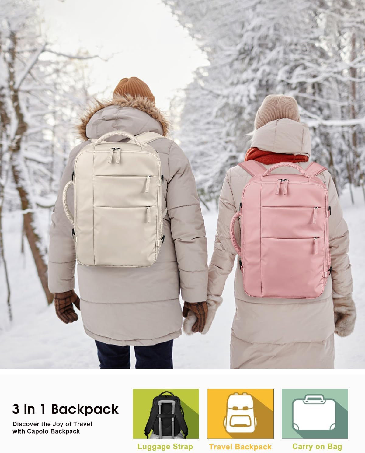 Travel Backpack for Women Men Waterproof Laptop Backpack Airlines Approved Carry
